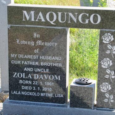 MAQUNGO Zola Davom 1961-2010