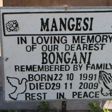 MANGESI BONGANI 1991-2009