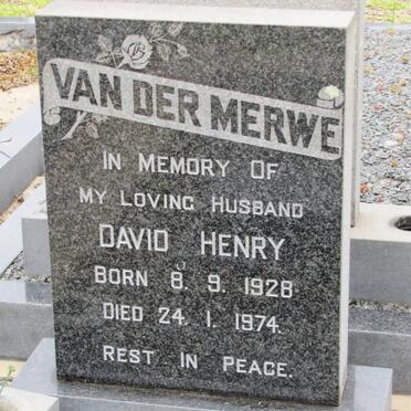 MERWE David Henry, van der 1928-1974