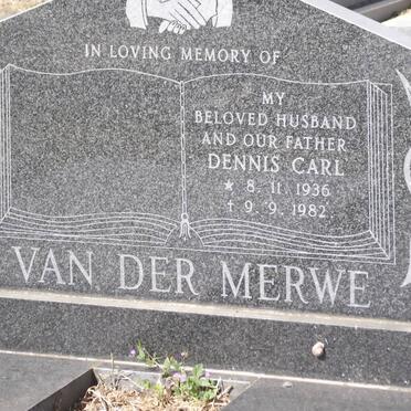 MERWE Dennis Carl, van der 1936-1982