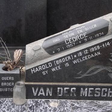 MESCHT George F.E., van der 1957-1974 :: MESCHT Harold, van der 1959-1997