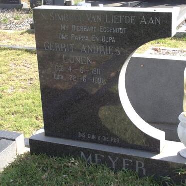 MEYER Gerrit Andries Lunen 1911-1981