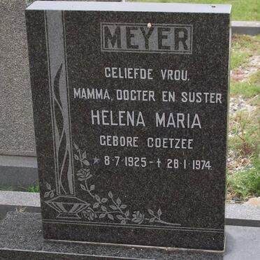 MEYER Justus Hendrik 1927-1988 &amp; Helena Maria COETZEE 1925-1974
