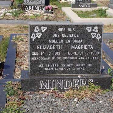 MINDERS Elizabeth Magrieta 1913-1990