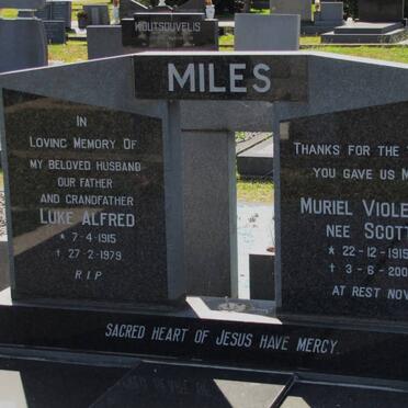 MILES Luke Alfred 1915-1979 &amp; Muriel Violette SCOTT 1915-2004