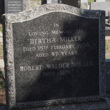 MILLER Bertha -1956 &amp; Robert Walder 1905-1970
