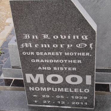 MOOI Nompumelelo 1929-2011