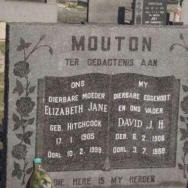 MOUTON Elizabeth Jane HITCHCOCK 1905-1999 &amp; David J.H. 1906-1968