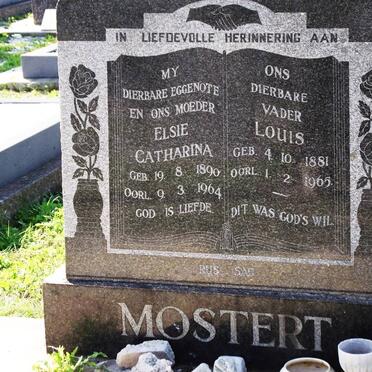 MOSTERT Louis 1881-1965 &amp; Elsie Catharina 1890-1964