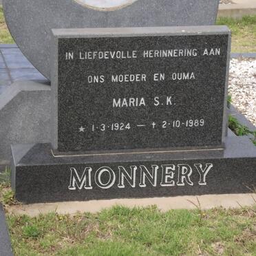 MONNERY Maria S.K. 1924-1989