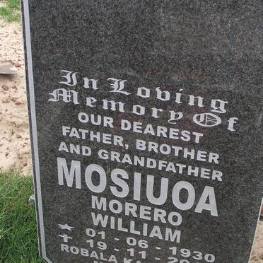 MOSIUOA Morero William 1930-2010