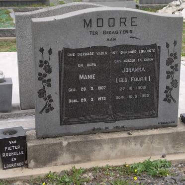 MOORE Francis Henry 1907-1973 &amp; Johanna FOURIE 1908-1969