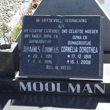 MOOLMAN Johannes Cornelis 1918-1996 &amp; Cornelia Dorothea 1916-2008
