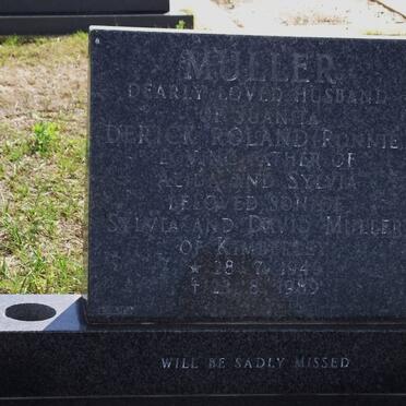 MULLER Derick Roland 1949-1989