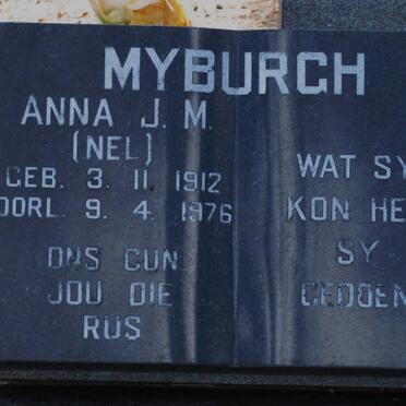 MYBURGH Anna J.M. nee NEL 1912-1976