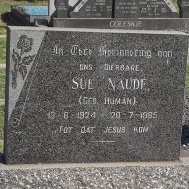 NAUDE Sue nee HUMAN 1924-1965