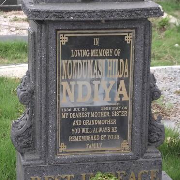 NDIYA Nondumas Hilda 1936-2008