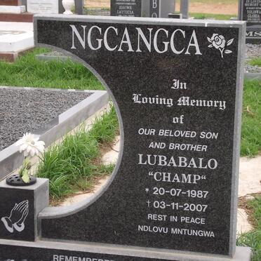 NGCANGCA Lubabalo 1987-2007