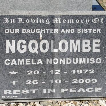 NGQOLOMBE Camela Nondumiso 1972-2009
