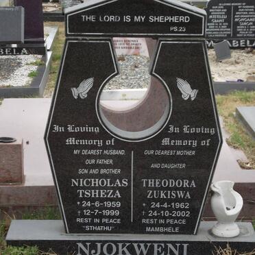 NJOKWENI Nicholas Tsheza 1959-1999 &amp; Theodora Zukiswa 1962-2002