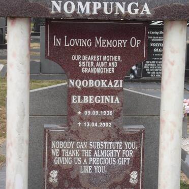 NOMPUNGA Nqobokazi Elbeginia 1936-2002