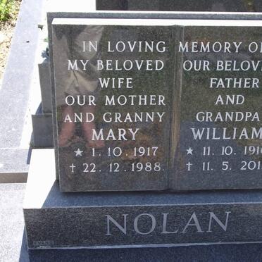 NOLAN William 1916-2012 &amp; Mary 1917-1988