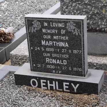 O'EHLEY Marthina 1898-1977 :: O'EHLEY Ronald 1930-1970