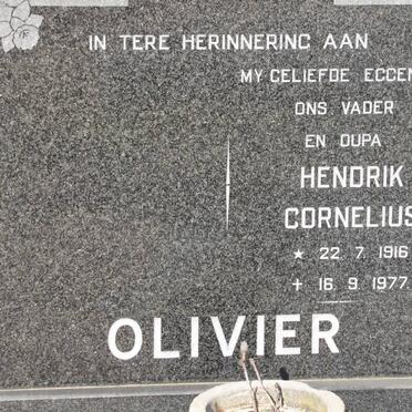 OLIVIER Hendrik Cornelius 1916-1977