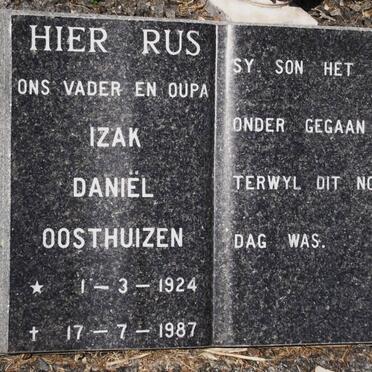 OOSTHUIZEN Izak Daniel 1924-1987