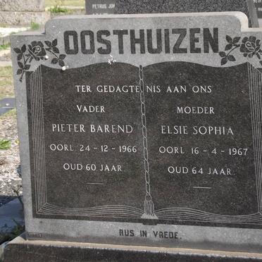 OOSTHUIZEN Pieter Barend -1966 &amp; Elsie Sophia -1967