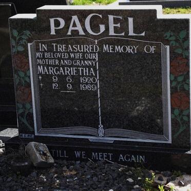 PAGEL Margarietha 1920-1989