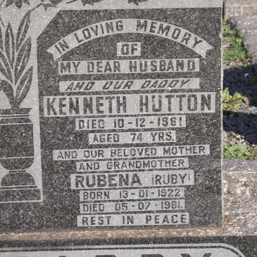 PARRY Kenneth Hutton -1961 &amp; Rubena 1922-1961