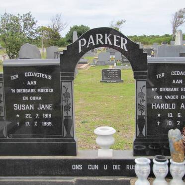PARKER Harold Aaron 1902-1975 &amp; Susan Jane 1916-1989