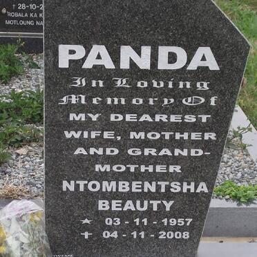 PANDA Ntombentsha Beauty 1957-2008