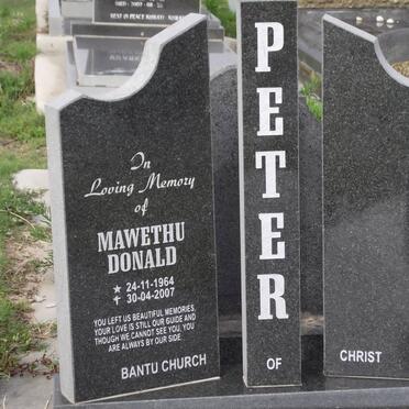 PETER Mawethu Donald 1964-2007