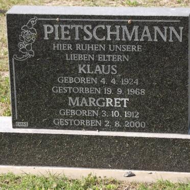 PIETSCHMANN Klaus 1924-1968 &amp; Margret 1912-2000