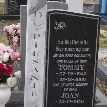 PIESANIE Tommy, du 1943-2006 &amp; Joan 1946-