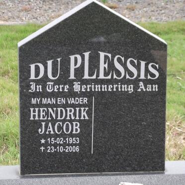 PLESSIS Hendrik Jacob, du 1953-2006