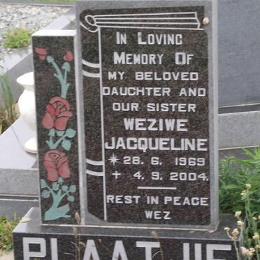 PLAATJIE Weziwe Jacqueline 1969-2004