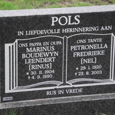 POLS Marinus Boudewyn Leendert 1904-1990 &amp; Petronella Fredrieke NEL 1920-2003