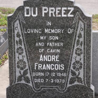 PREEZ Andre Francois, du 1946-1979