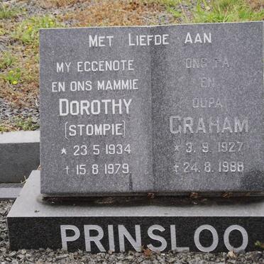 PRINSLOO Graham 1927-1988 &amp; Dorothy 1934-1979