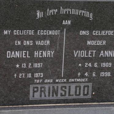 PRINSLOO Daniel Henry 1897-1973 :: KILIAN Violet Annie formerly PRINSLOO 1909-1998