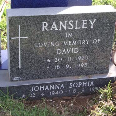 RANSLEY David 1920-1995 :: RANSLEY Johanna Sophia 1940-1996