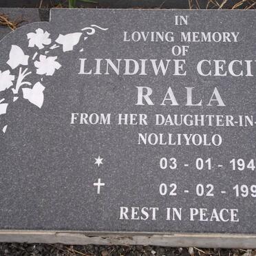 RALA Lindiwe Cecily 1940-1997