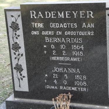 RADEMEYER Bernardus 1864-1918 &amp; Johanna 1878-1968