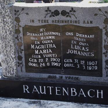 RAUTENBACH Lukas Johannes 1907-1979 &amp; Magritha Maria VOIGT 1907-1967