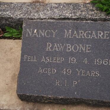 RAWBONE Nancy Margaret -1961