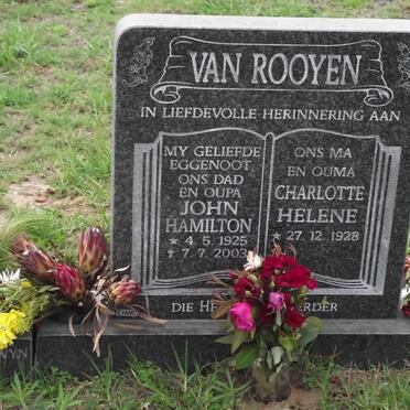 ROOYEN John Hamilton, van 1925-2003 &amp; Charlotte Helene 1928-