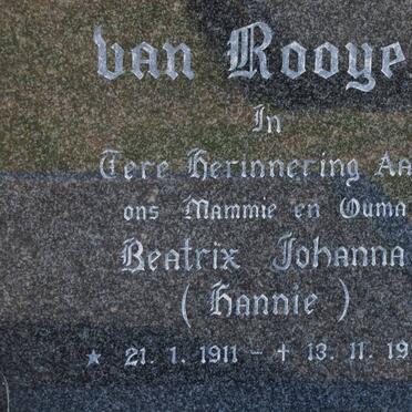 ROOYEN Beatrix Johanna, van 1911-1998